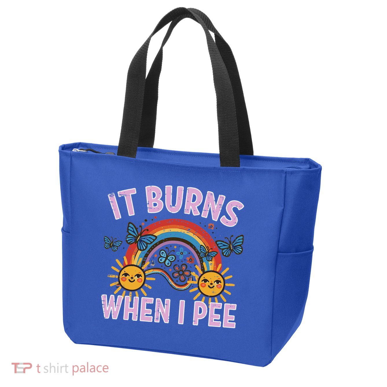 It Burns When I Pee Sun Rainbow  Zip Tote Bag