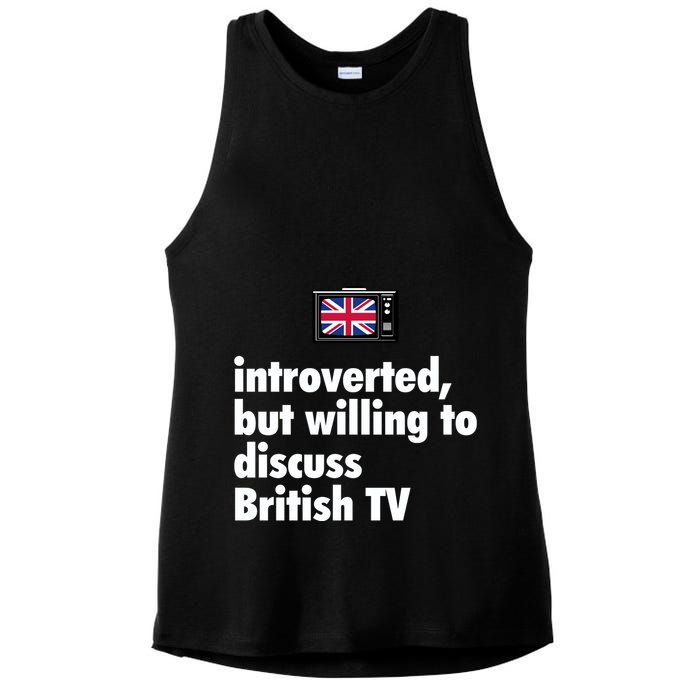 Introverted But Willing To Discuss British TV Ladies PosiCharge Tri-Blend Wicking Tank