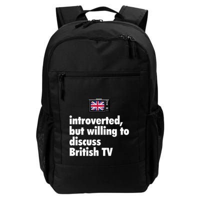 Introverted But Willing To Discuss British TV Backpack