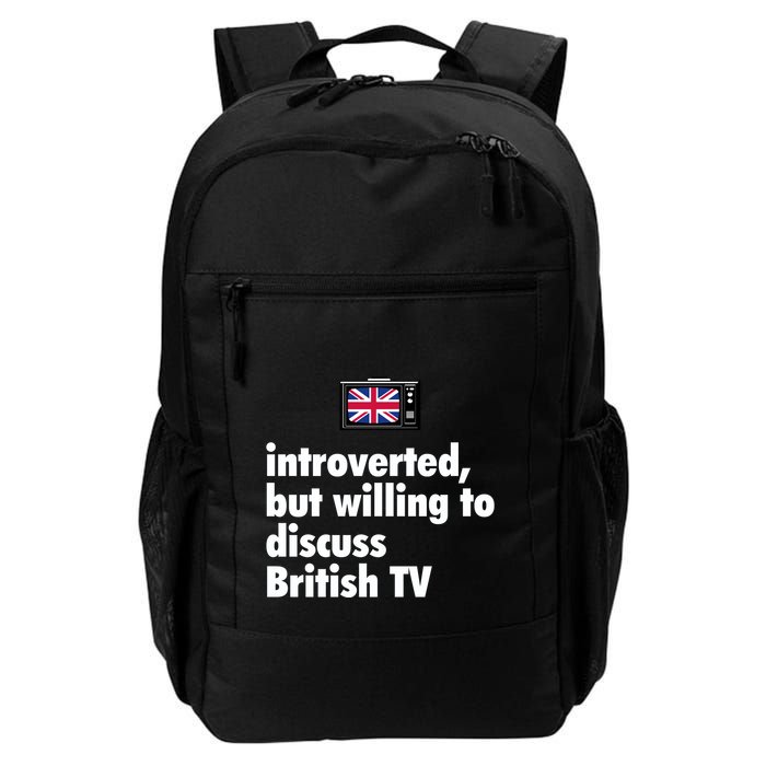 Introverted But Willing To Discuss British TV Backpack