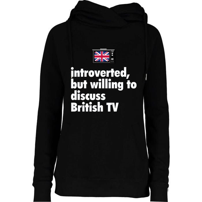 Introverted But Willing To Discuss British TV Womens Funnel Neck Pullover Hood