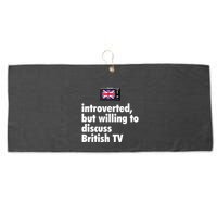 Introverted But Willing To Discuss British TV Large Microfiber Waffle Golf Towel