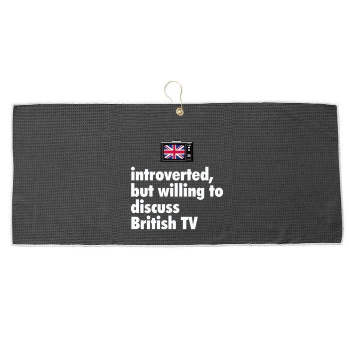 Introverted But Willing To Discuss British TV Large Microfiber Waffle Golf Towel