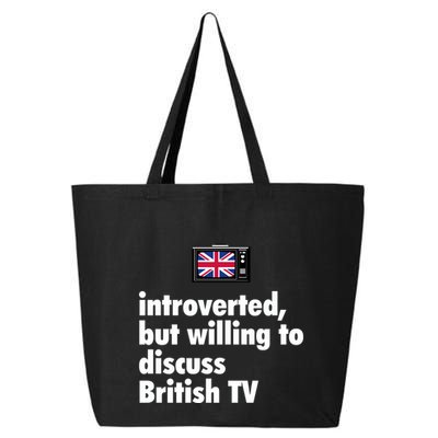 Introverted But Willing To Discuss British TV 25L Jumbo Tote