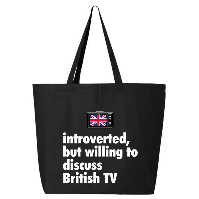 Introverted But Willing To Discuss British TV 25L Jumbo Tote