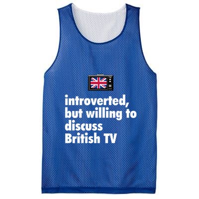 Introverted But Willing To Discuss British TV Mesh Reversible Basketball Jersey Tank