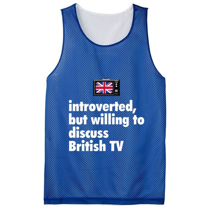 Introverted But Willing To Discuss British TV Mesh Reversible Basketball Jersey Tank