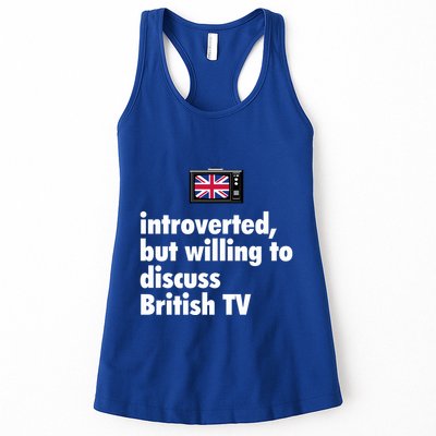 Introverted But Willing To Discuss British TV Womens Tank Top