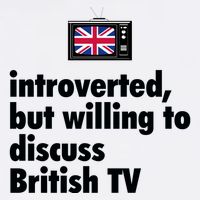Introverted But Willing To Discuss British TV Garment-Dyed Sweatshirt