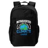 Introverted But Willing Environt Protect Climate Change Gift Daily Commute Backpack