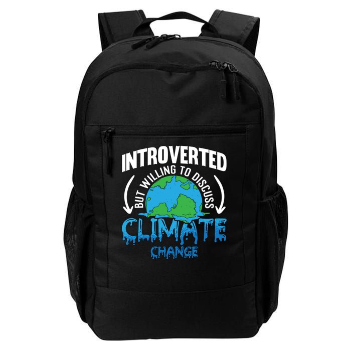 Introverted But Willing Environt Protect Climate Change Gift Daily Commute Backpack