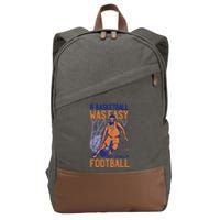 If Baseball Was Easy They'd Call It Football Funny Cotton Canvas Backpack