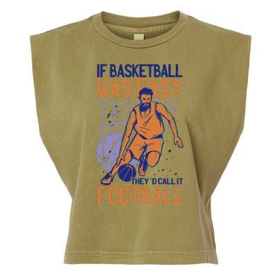 If Baseball Was Easy They'd Call It Football Funny Garment-Dyed Women's Muscle Tee