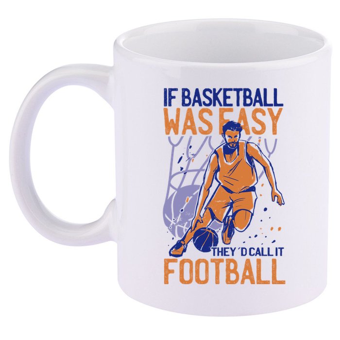 If Baseball Was Easy They'd Call It Football Funny 11oz C Handle Ceramic Mug