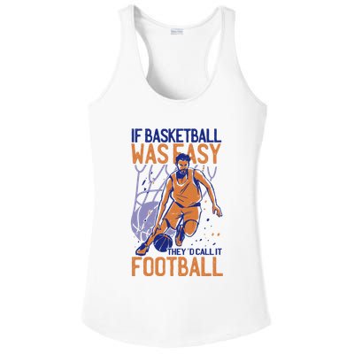 If Baseball Was Easy They'd Call It Football Funny Ladies PosiCharge Competitor Racerback Tank