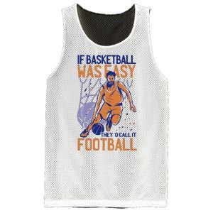 If Baseball Was Easy They'd Call It Football Funny Mesh Reversible Basketball Jersey Tank