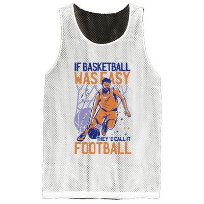 If Baseball Was Easy They'd Call It Football Funny Mesh Reversible Basketball Jersey Tank
