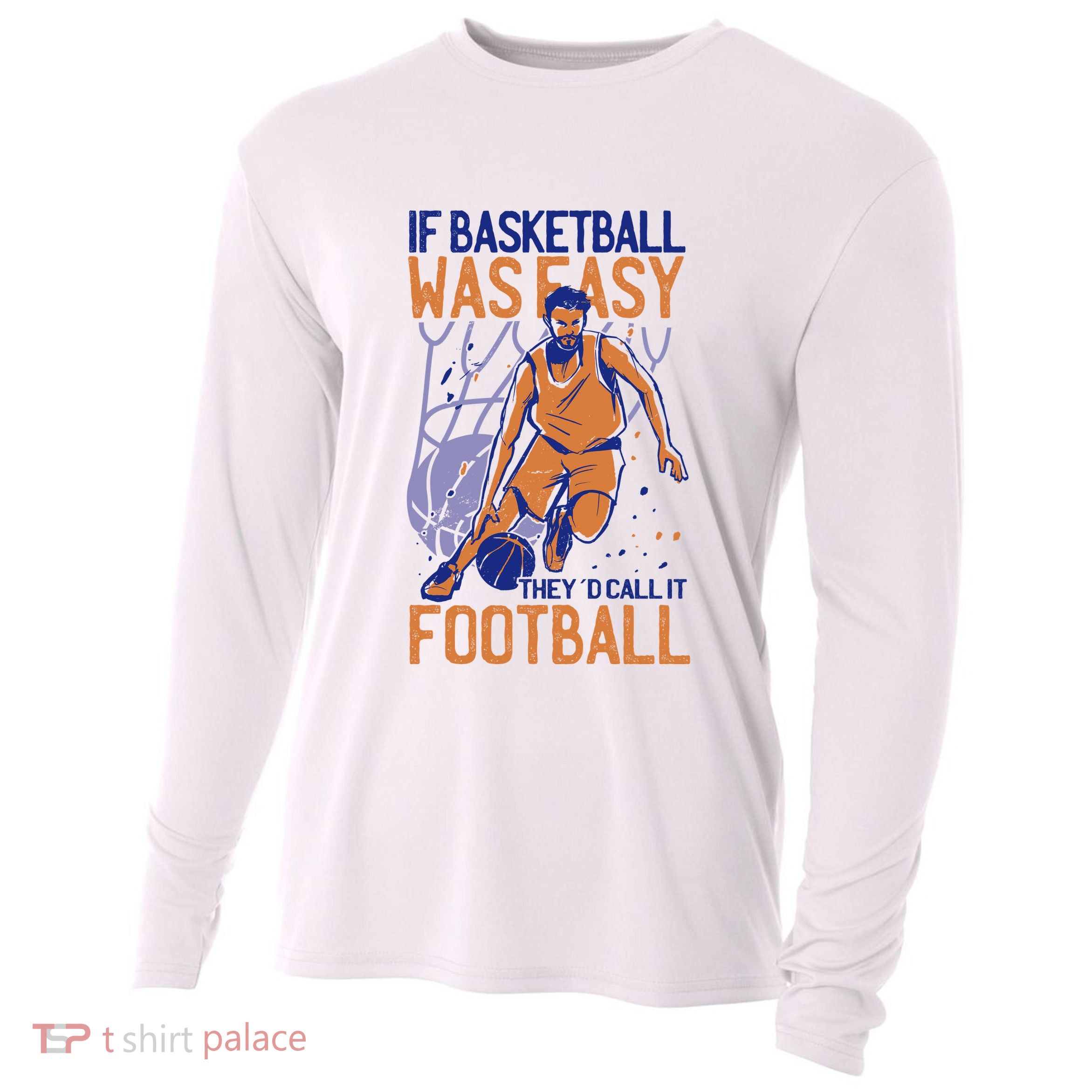 If Baseball Was Easy They'd Call It Football Funny Cooling Performance Long Sleeve Crew