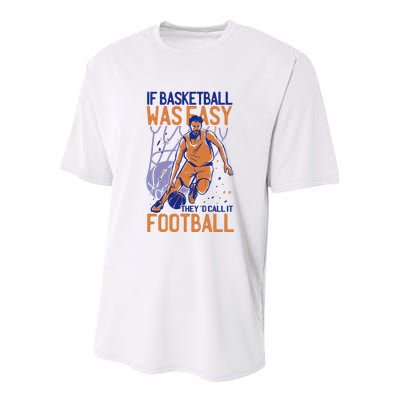 If Baseball Was Easy They'd Call It Football Funny Youth Performance Sprint T-Shirt