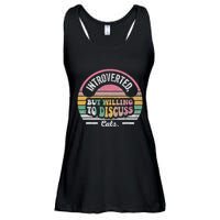 Introverted But Willing To Discuss Cats Retro Ladies Essential Flowy Tank