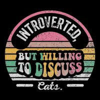 Introverted But Willing To Discuss Cats Retro Ladies Essential Flowy Tank