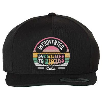 Introverted But Willing To Discuss Cats Retro Wool Snapback Cap