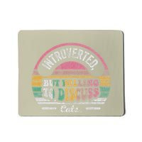 Introverted But Willing To Discuss Cats Retro Mousepad