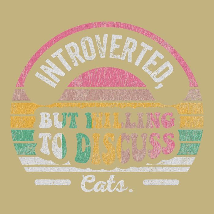 Introverted But Willing To Discuss Cats Retro Mousepad