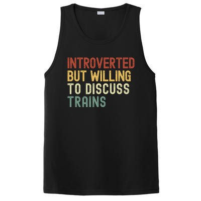 Introverted But Willing To Discuss Trains Funny Railroad Train Lover PosiCharge Competitor Tank