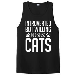 Introverted But Willing To Discuss Cats Introverts Cats Gift PosiCharge Competitor Tank