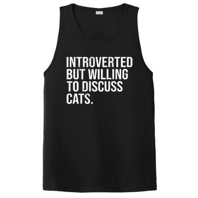 Introverted But Willing To Discuss Cats Introverts Gift PosiCharge Competitor Tank