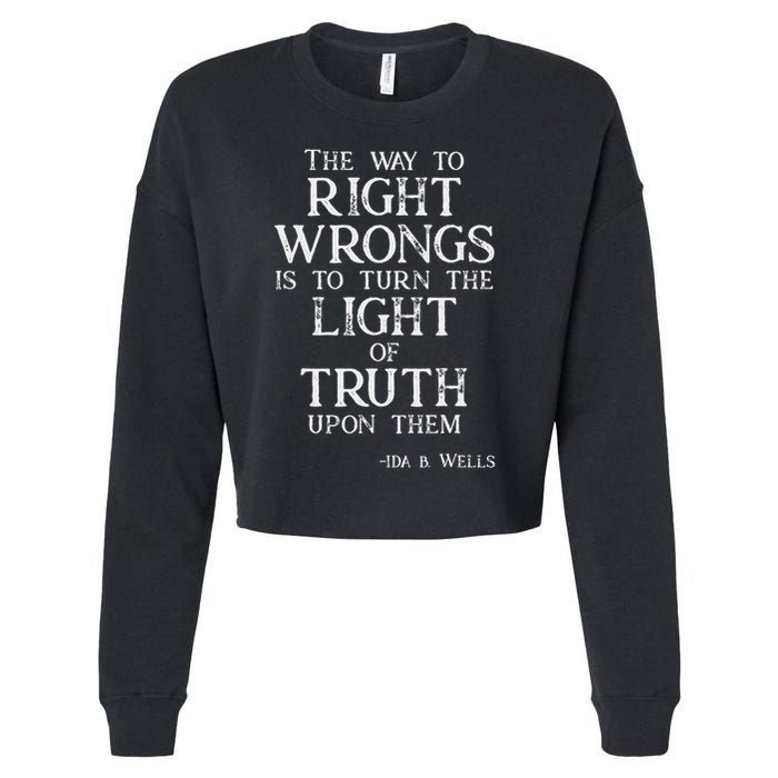 Ida B Wells Light Of Truth Cropped Pullover Crew