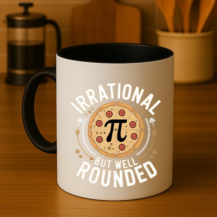 Irrational But Well Rounded Funny Math Teacher Pi Day Coffee Mug