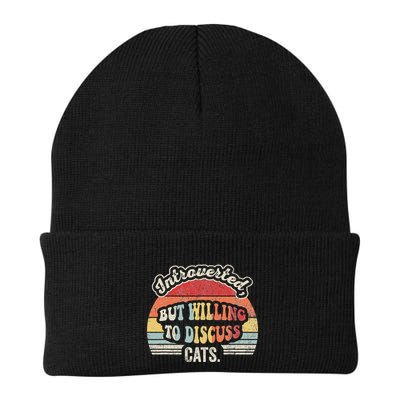 Introverted But Willing To Discuss Cats Knit Cap Winter Beanie