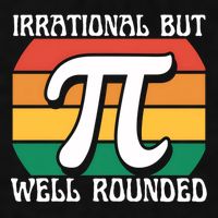 Irrational But Well Rounded Retro Pi Day Funny Math Equation Gift Ladies PosiCharge Tri-Blend Wicking Tank