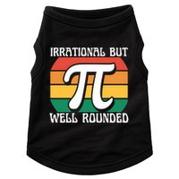 Irrational But Well Rounded Retro Pi Day Funny Math Equation Gift Doggie Tank