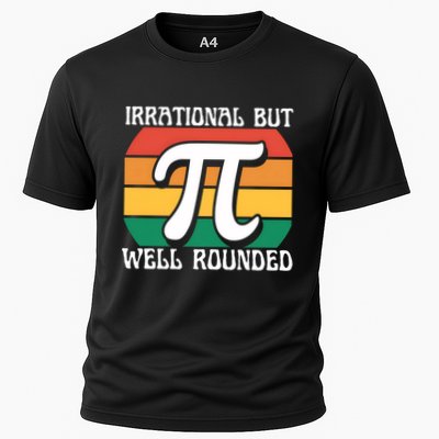 Irrational But Well Rounded Retro Pi Day Funny Math Equation Gift Performance Shirt