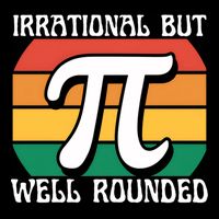 Irrational But Well Rounded Retro Pi Day Funny Math Equation Gift Backpack