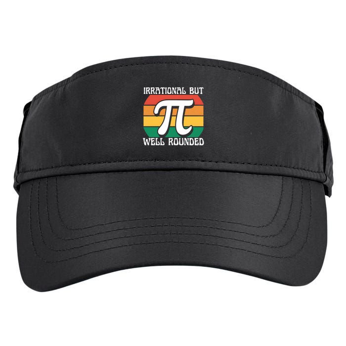 Irrational But Well Rounded Retro Pi Day Funny Math Equation Gift Adult Drive Performance Visor
