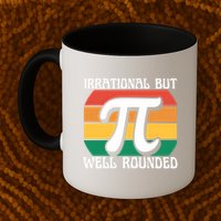 Irrational But Well Rounded Retro Pi Day Funny Math Equation Gift Mug