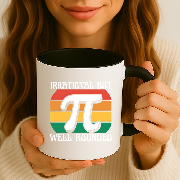 Irrational But Well Rounded Retro Pi Day Funny Math Equation Gift Mug