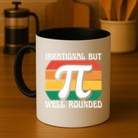 Irrational But Well Rounded Retro Pi Day Funny Math Equation Gift Mug