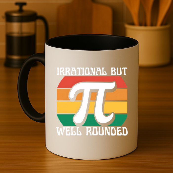 Irrational But Well Rounded Retro Pi Day Funny Math Equation Gift Mug