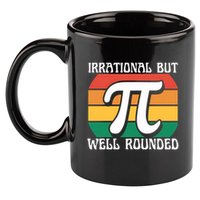 Irrational But Well Rounded Retro Pi Day Funny Math Equation Gift 11oz C Handle Ceramic Mug