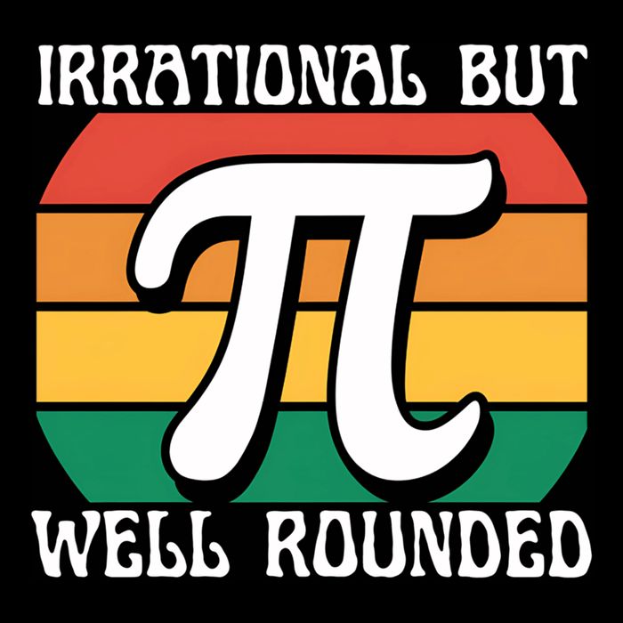 Irrational But Well Rounded Retro Pi Day Funny Math Equation Gift Drawstring Bag