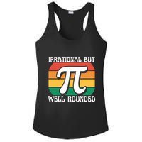 Irrational But Well Rounded Retro Pi Day Funny Math Equation Gift Ladies PosiCharge Competitor Racerback Tank