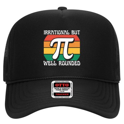Irrational But Well Rounded Retro Pi Day Funny Math Equation Gift Trucker Hat