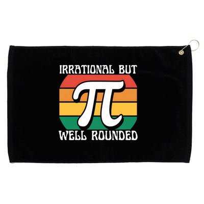 Irrational But Well Rounded Retro Pi Day Funny Math Equation Gift Grommeted Golf Towel