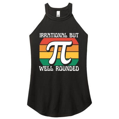 Irrational But Well Rounded Retro Pi Day Funny Math Equation Gift Women's Perfect Tri Rocker Tank