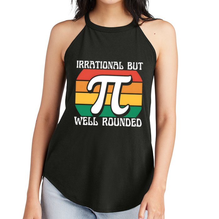 Irrational But Well Rounded Retro Pi Day Funny Math Equation Gift Women's Perfect Tri Rocker Tank